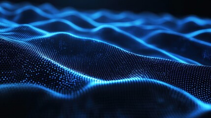 Fototapeta premium Abstract Blue Digital Wave