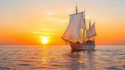Sailboat at sunset
