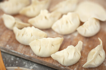 Finished white flour dumplings