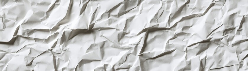 White Crumpled Paper Texture Background