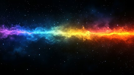 Fototapeta premium Cosmic Stream of Blue and Orange Fire