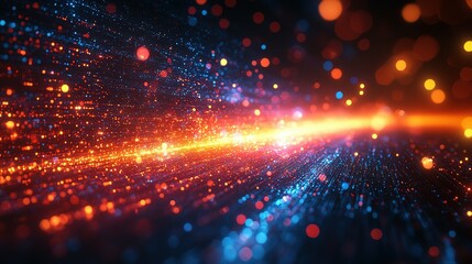 Obraz premium Abstract Background with Red and Blue Bokeh Lights