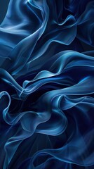 Obraz premium Artistic rendering of fabric folds, evoking a sense of flow and movement with shades of blue,