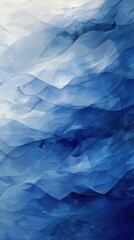 Obraz premium Vibrant blue wave art painting featuring abstract,