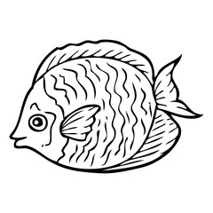 sunfish sketch vector illustration