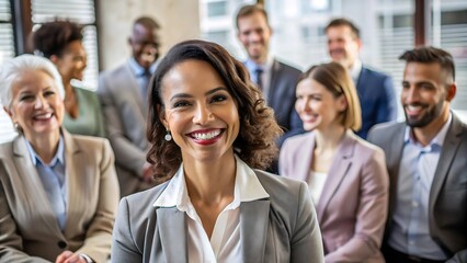 Obraz premium Diverse Group of Business Professionals Smiling.