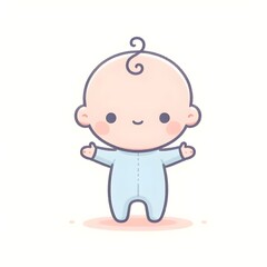 a cute baby who's smiling. Generative ai