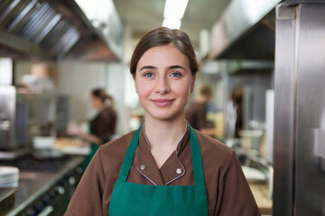 a photo of a young employee working 