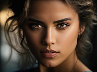 crop view of beautiful women portrait