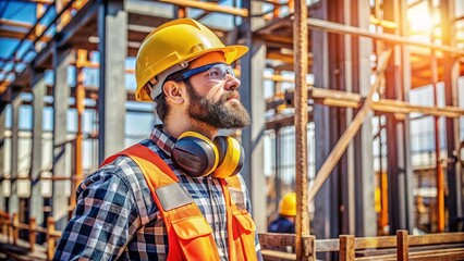 Construction Site Rules: What rules or regulations might the worker be enforcing with the three-finger gesture?