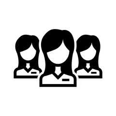 Woman Team icon vector illustration graphic design