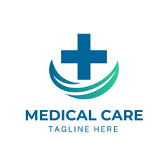 Medical Care Technology logo for design, medical template logo 