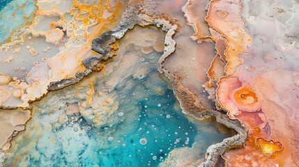 Fototapeta premium Hot spring wallpaper