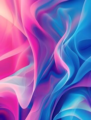 Obraz premium Illustration of A vibrant and trendy abstract gradient, featuring a smooth transition from electric blue to neon pink, with swirling patterns and soft edges. Ai Generate. 
