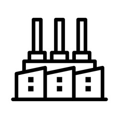 Obraz premium Factory icon in thin line style vector illustration graphic design