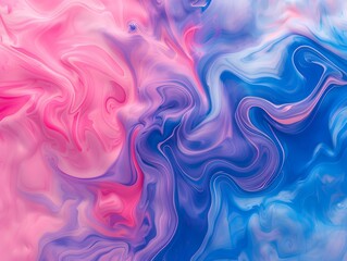Obraz premium Illustration of A vibrant and trendy abstract gradient, featuring a smooth transition from electric blue to neon pink, with swirling patterns and soft edges. Ai Generate. 