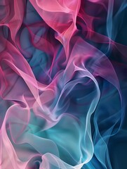 Obraz premium Illustration of A visually striking abstract gradient, moving from rich magenta to vibrant turquoise, with flowing lines and a modern, chic vibe. Ai Generate. 