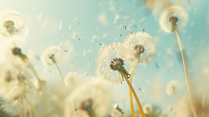 Dandelion pattern wallpaper