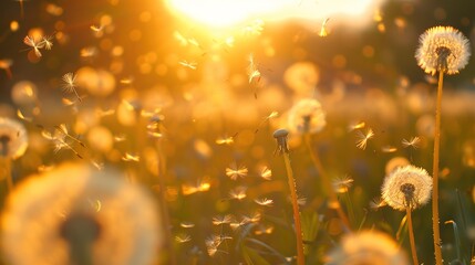 Dandelion pattern wallpaper