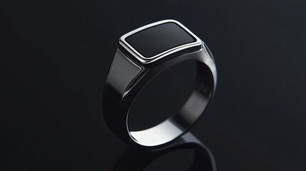 Digital wallet on a wearable ring device, sleek and minimalistic, wearable tech, future of finance