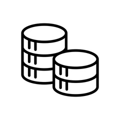 Cost icon in thin line style vector illustration graphic design