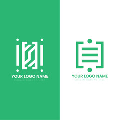 Minimalist Geometric Logo Mockup, Modern Abstract Logo Design Template, Creative Branding Logo Concept.