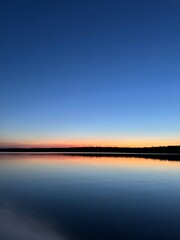 sunset over the river