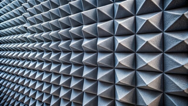 Geometric soundproof foam wall with a textured background, soundproof, foam, wall, geometric, acoustic