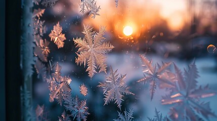 Frost on window wallpaper
