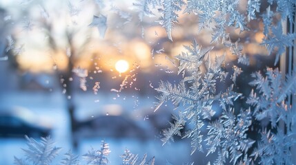 Frost on window wallpaper