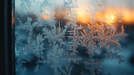 Frost on window wallpaper