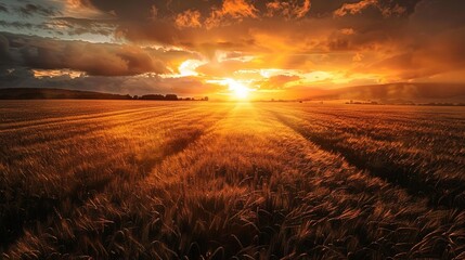 Golden field wallpaper