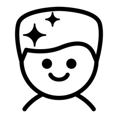 Clear skin icon vector illustration graphic design