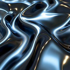 Abstract Metallic Blue Fabric Texture Background