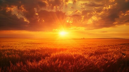 Fototapeta premium golden field wallpaper