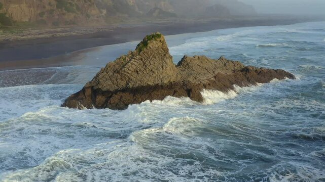 Aerial view from Karekare beach from New Zealand