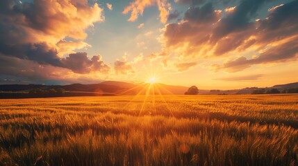 Obraz premium golden field wallpaper