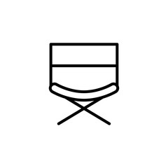 Fototapeta premium Director chair icon in thin line style vector illustration graphic design