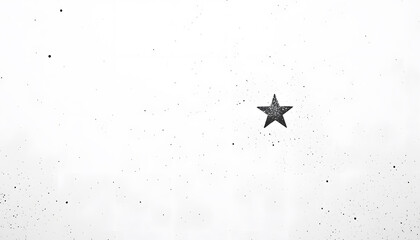 Fototapeta premium A mostly blank background with a small, centered design, like a tiny star or dot, emphasizing simplicity and space