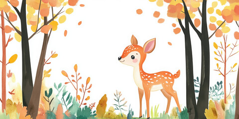 Baby deer in forests sticker on white background cute kawaii colorful vibrant 8k quality detailed --ar 2:1 --v 6.1 Job ID: 0b2e35ef-82e5-411f-a205-573b28099372