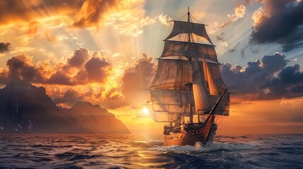 ship sailing wallpaper