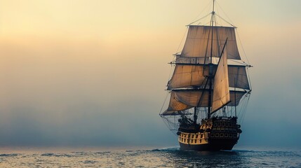 Obraz premium ship sailing wallpaper