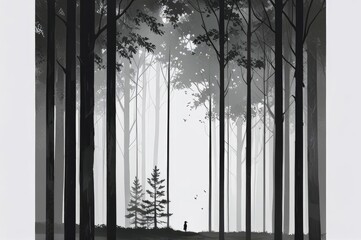 Monochrome Forest: A Study in Negative Space