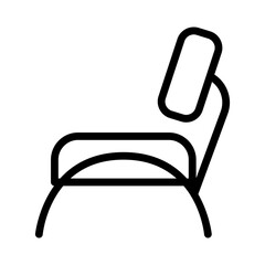 Chair icon in thin line style vector illustration graphic design