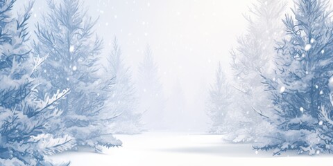 Enchanting Winter Wonderland: Anime-Style Snowy Forest Path with Sunlit Pines. Dreamy Abstract Concept Art for Games, Storybooks, and Festive Decor. Serene 4K Wallpaper Capturing New Year's Magic and 