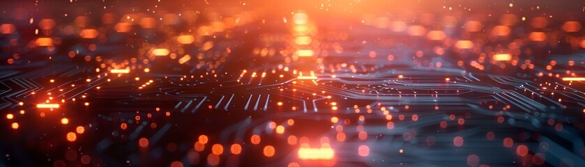 Obraz premium a blurry image of a city. 