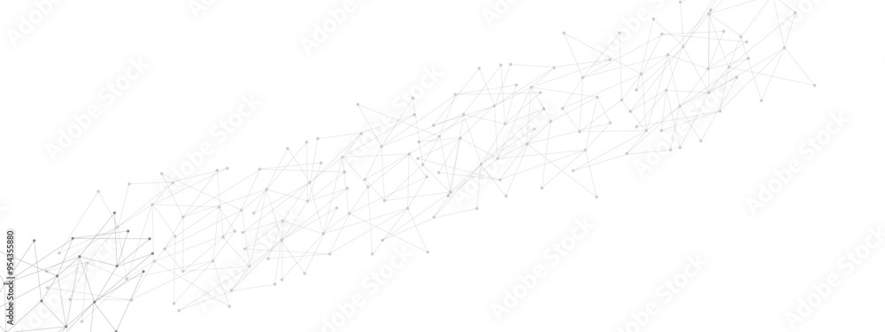 Aufkleber Illustration Vector design digital technology concept. Global network connection. Grey graphic background dots with connections technologies and sharing data as abstract concept.