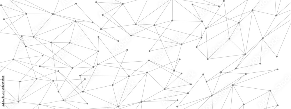 Aufkleber Abstract digital background of points and lines. Illustration Vector design digital technology concept. Global network connection.