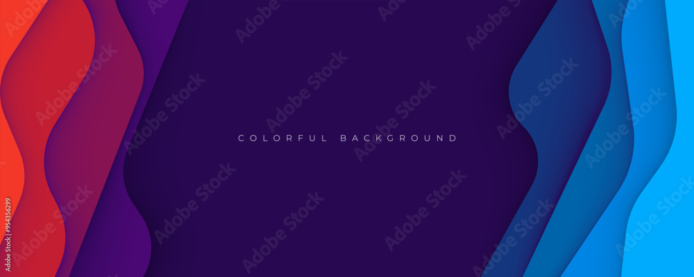 Aufkleber colorful abstract lines shape on layers background gradient design vector
