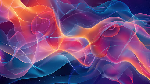 Dynamic Abstract Patterns Fluid Shapes in Gradient Colors for Modern and Futuristic Design